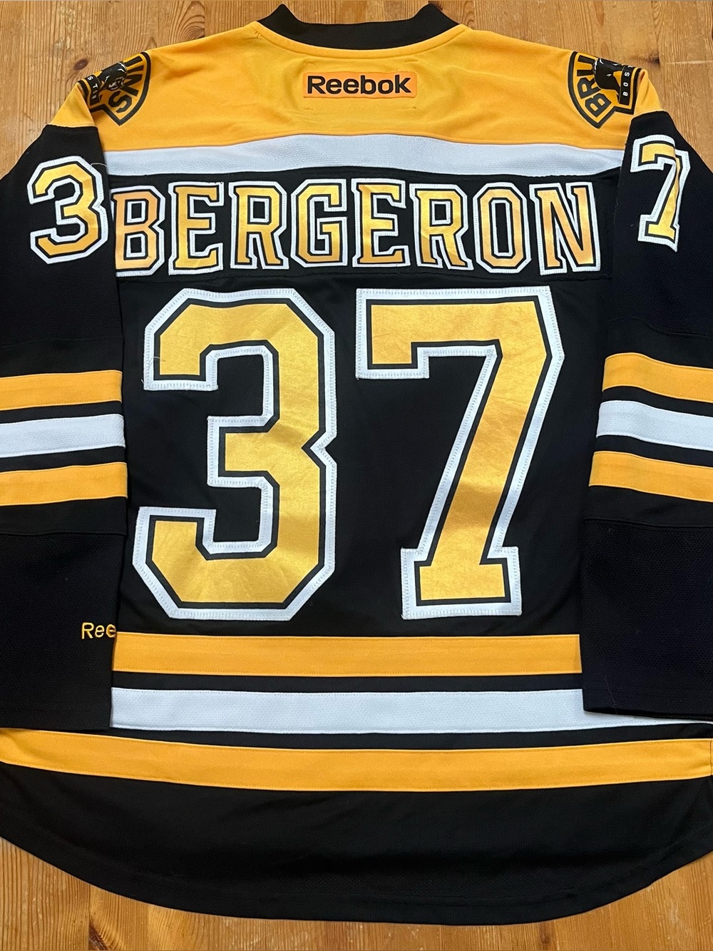 Patrice Bergeron Boston Bruins Authentic Reebok Hockey Jersey